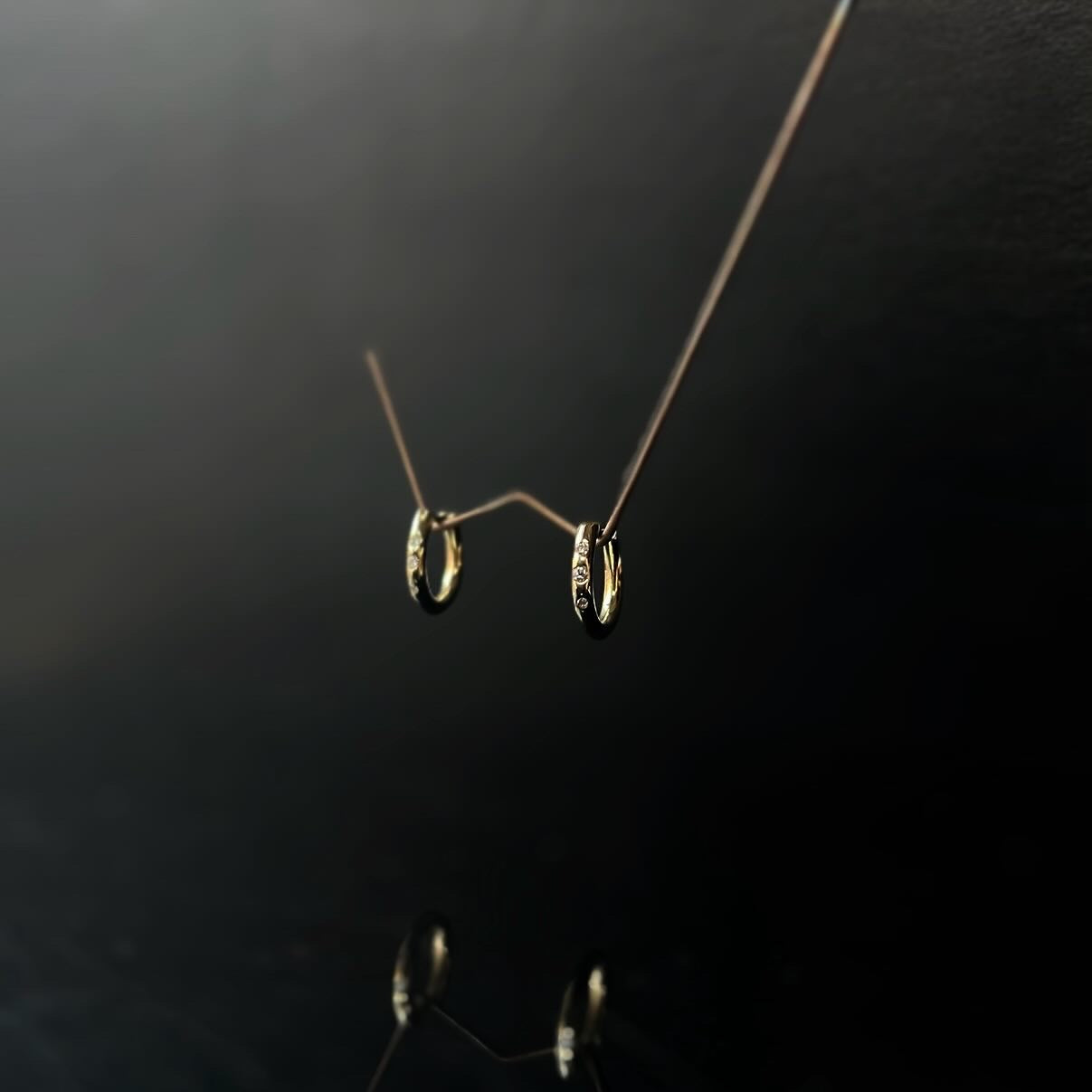 HOOP PIERCED EARRINGS｜K18YG